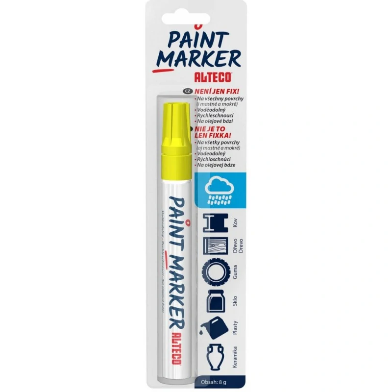 ALTECO Paint Marker žlutý popisovač